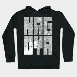 Nagoya, Japan City Map Typography - Light Hoodie